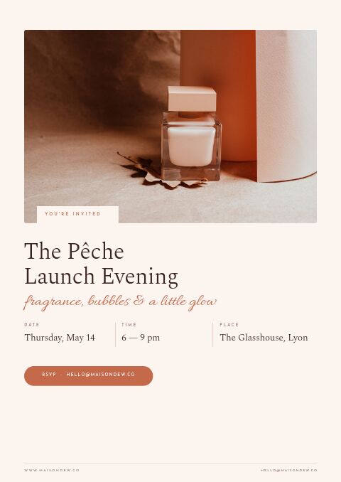 Beauty & Cosmetics — Event / Launch page