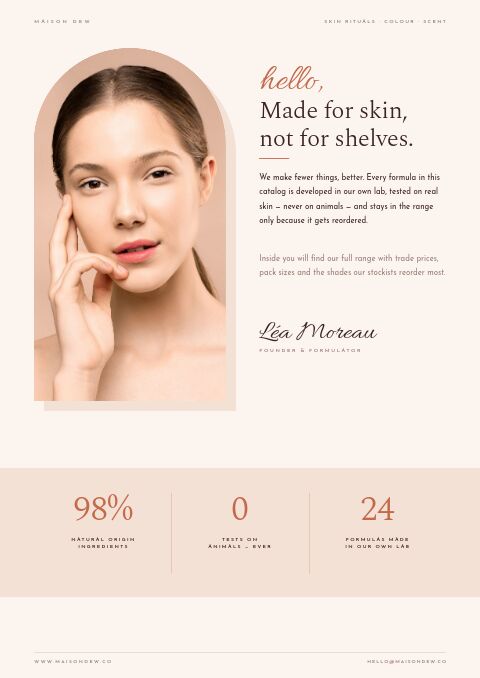Beauty & Cosmetics — Welcome / About page