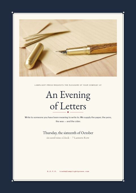 Books & Stationery — Event / Launch page