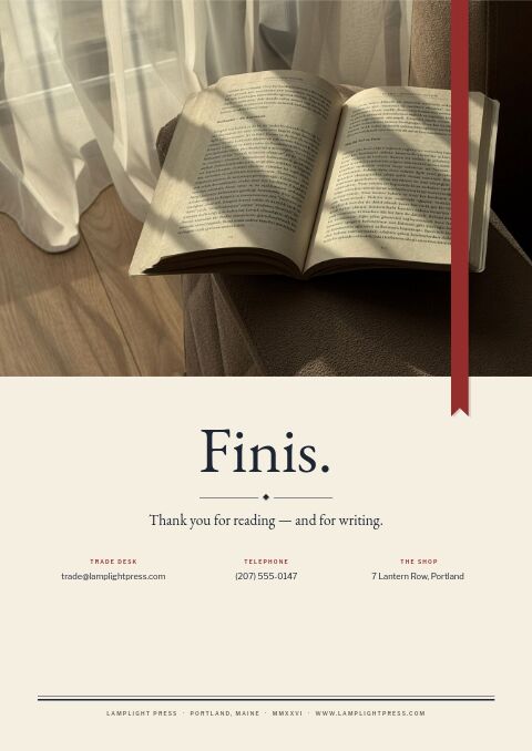 Books & Stationery — Back Cover page