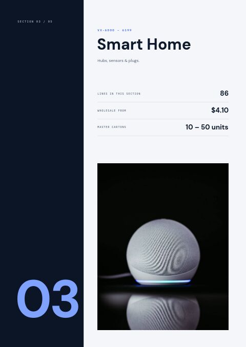 B2B Catalog — Collection Divider page