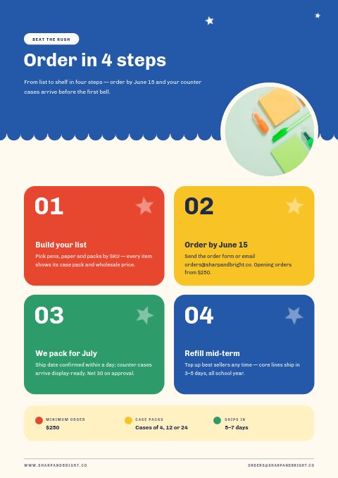 Back to School — How to Order page