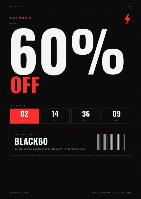 Black Friday — Promo / Sale page