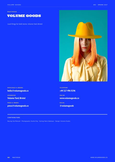 Bold Catalog — Contact / Info page