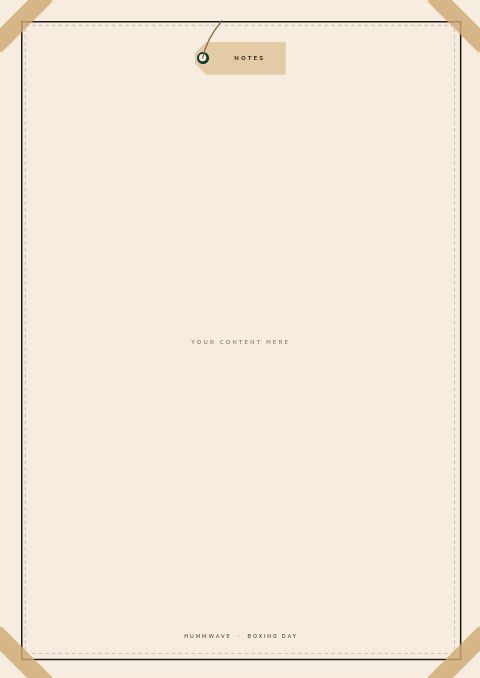 Boxing Day — Framed Blank page