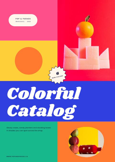 Colorful Catalog catalog template cover