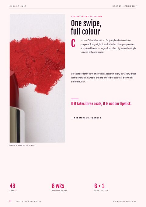 Cosmetics Catalog — Welcome / About page