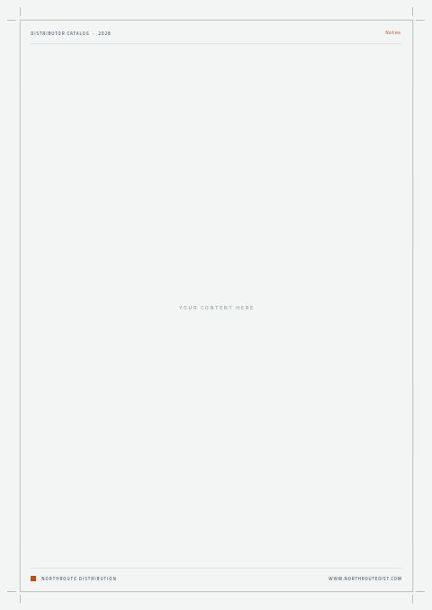 Distributor Catalog — Framed Blank page