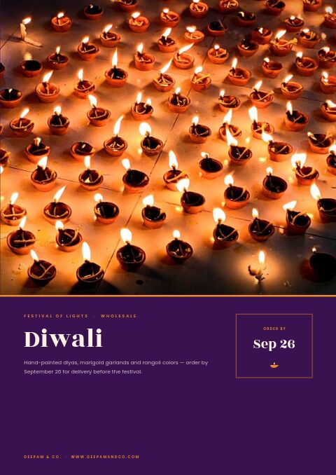 Diwali — Cover · band page