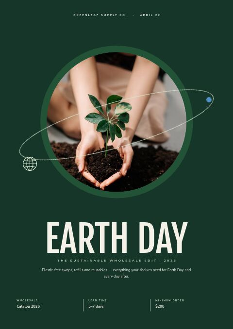 Earth Day catalog template cover