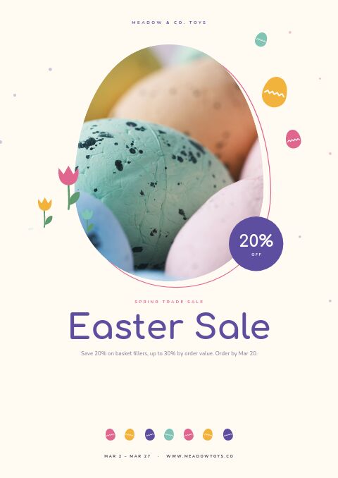 Easter Sale catalog template cover