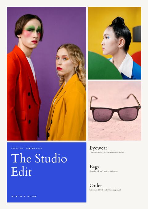 Editorial Lookbook catalog template cover