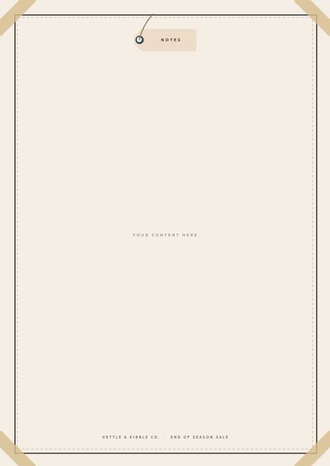 End of Season Sale — Framed Blank page