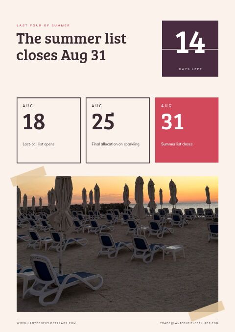 End of Summer Sale — Event / Launch page