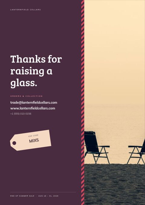 End of Summer Sale — Back Cover page