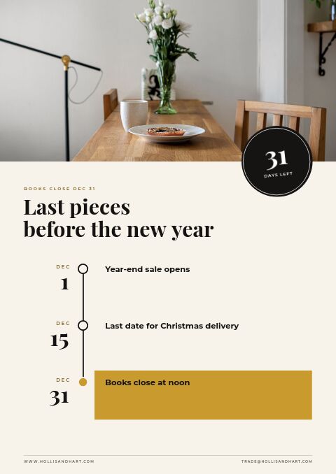 End of Year Sale — Event / Launch page