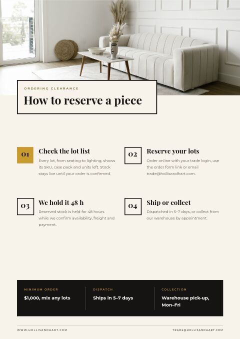 End of Year Sale — How to Order page