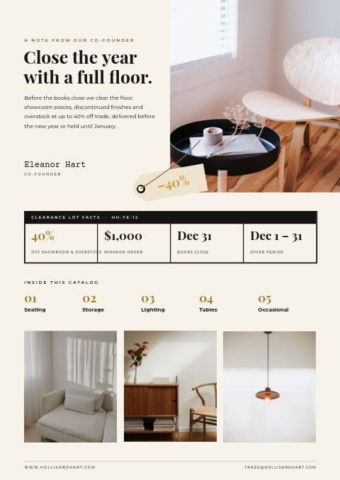 End of Year Sale — Welcome / About page