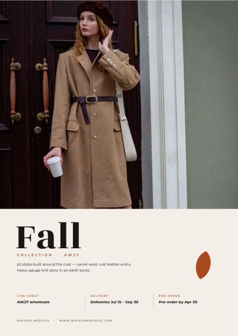 Fall Collection — Cover · poster page