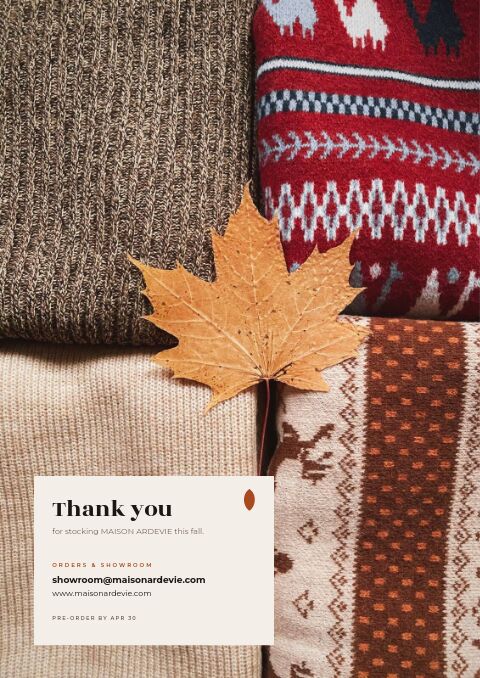 Fall Collection — Back Cover page