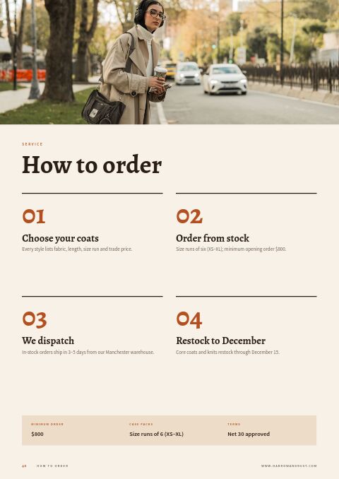 Fall Fashion — How to Order page
