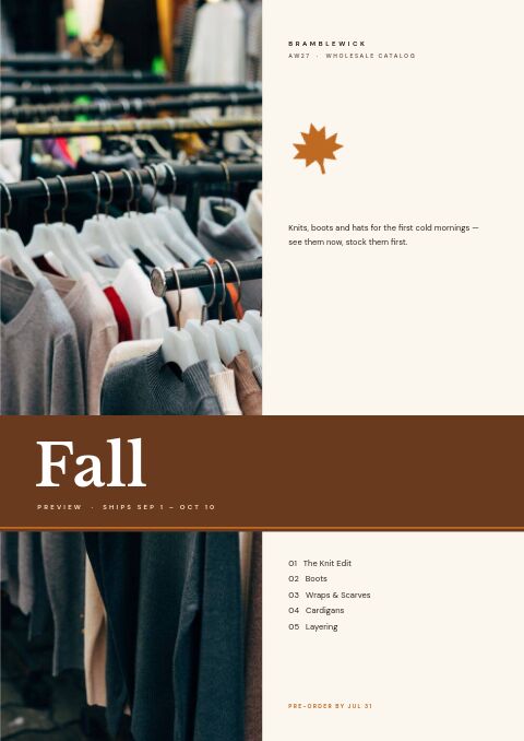 Fall Preview — Cover · band page
