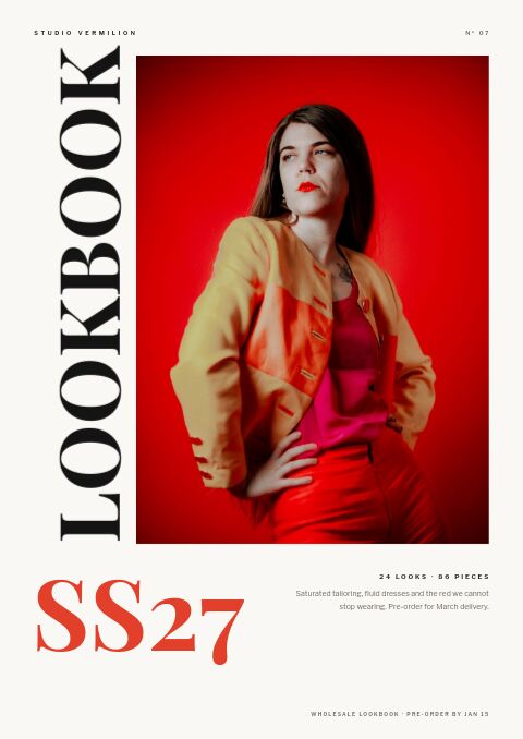 Fashion Lookbook catalog template cover