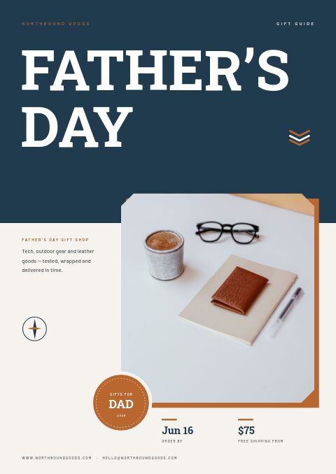 Father’s Day catalog template cover