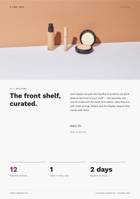 Featured Products — Welcome / About page