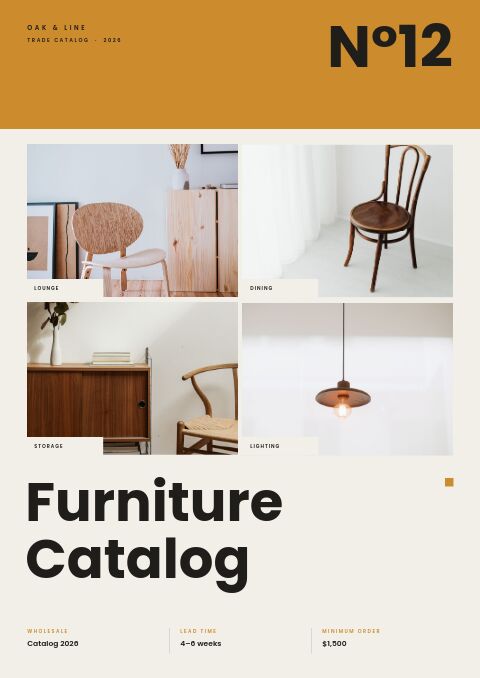 Furniture Catalog catalog template cover