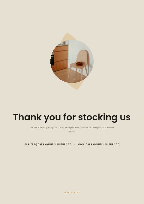 Furniture Catalog — Back Cover page