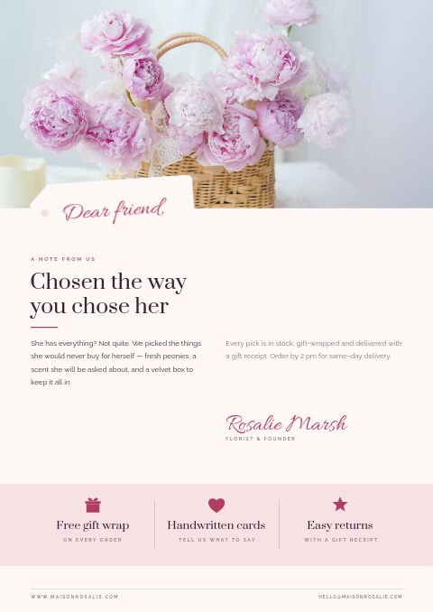 Gifts for Her — Welcome / About page