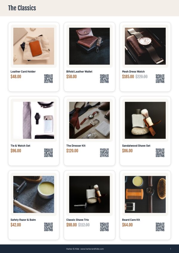 Gifts for Him — product page, 3 × 3 grid