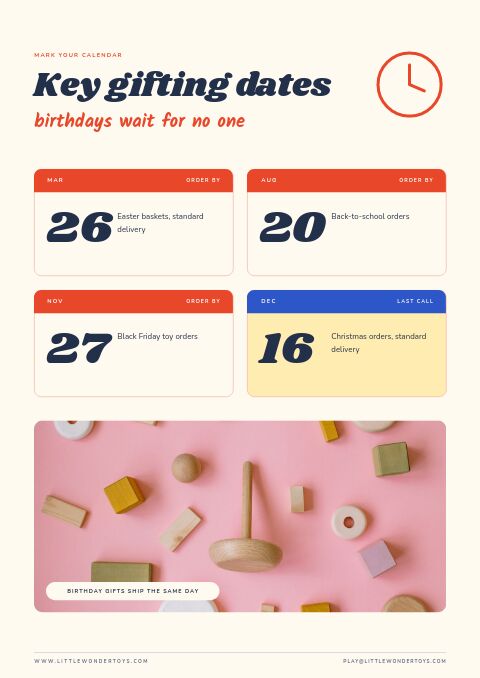 Gifts for Kids — Event / Launch page