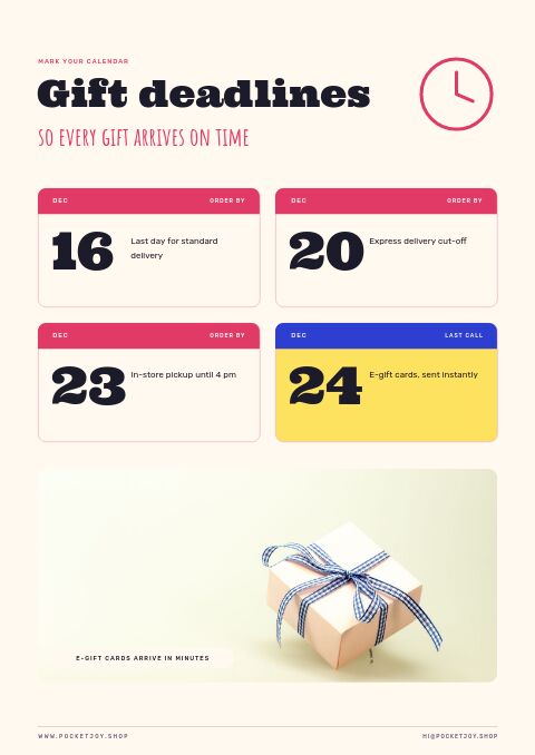Gifts Under $25 — Event / Launch page