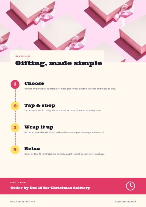 Gifts Under $25 — How to Order page