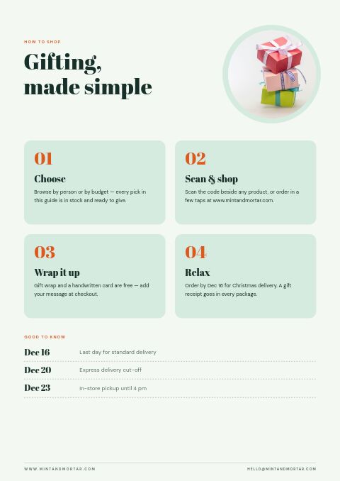 Gifts Under $50 — How to Order page