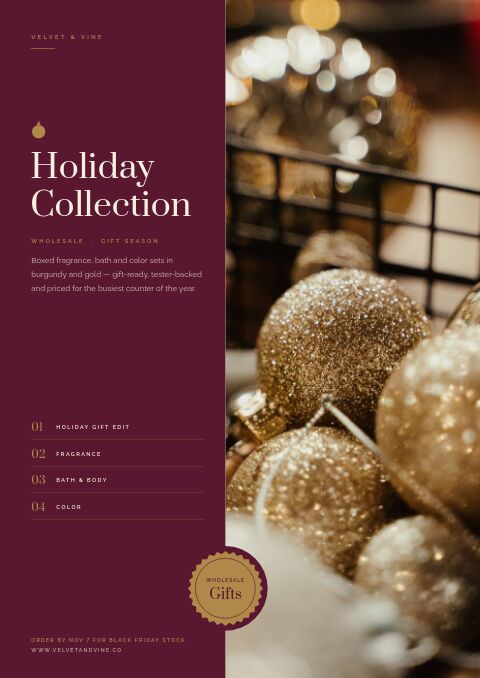 Holiday Collection catalog template cover