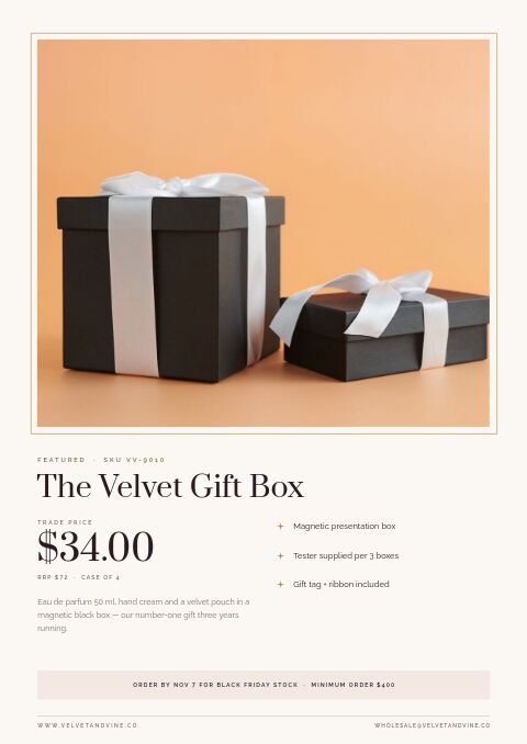 Holiday Collection — Featured Product page