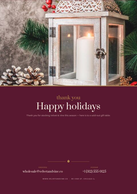 Holiday Collection — Back Cover page
