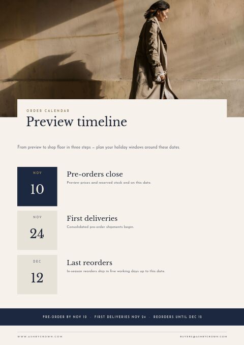 Holiday Preview — Event / Launch page