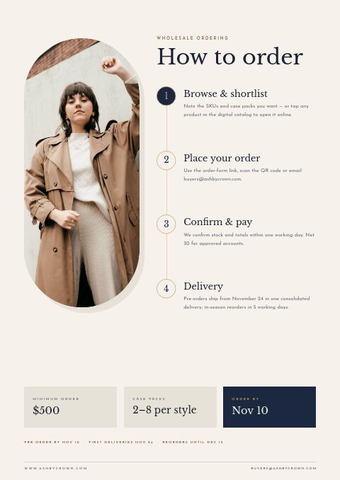 Holiday Preview — How to Order page