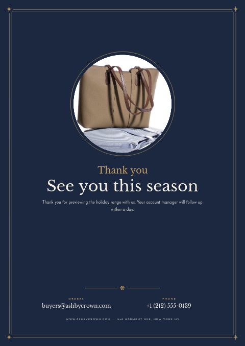 Holiday Preview — Back Cover page