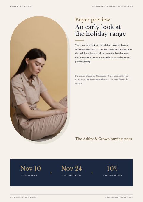 Holiday Preview — Welcome / About page