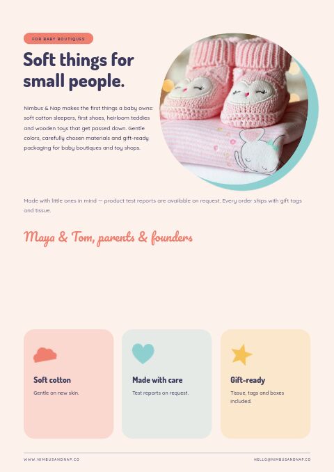 Kids & Baby Catalog — Welcome / About page