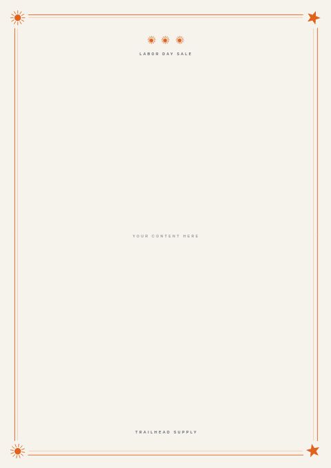 Labor Day Sale — Framed Blank page