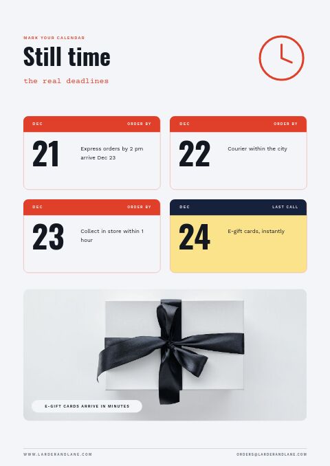 Last-Minute Gifts — Event / Launch page