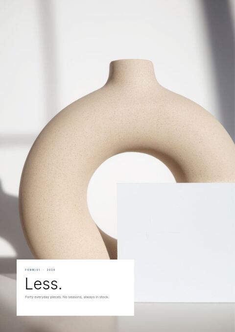 Minimal Catalog — Cover · poster page