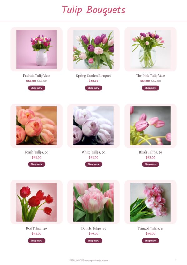 Mother’s Day — product page, 3 × 3 grid
