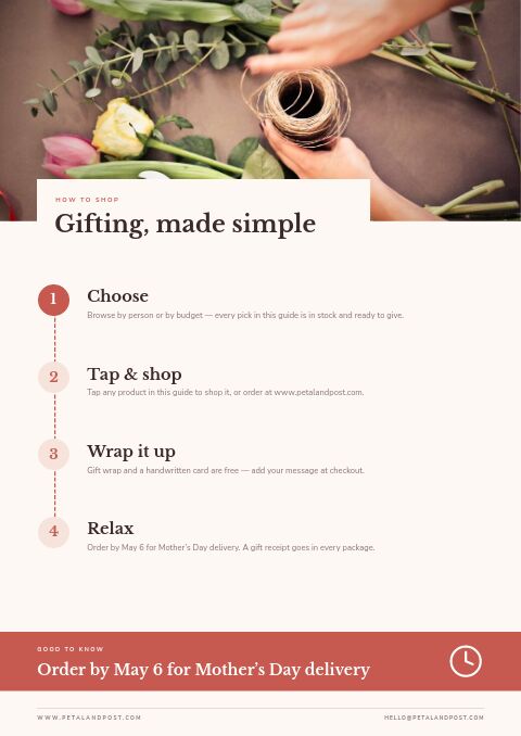 Mother’s Day Gift Guide — How to Order page